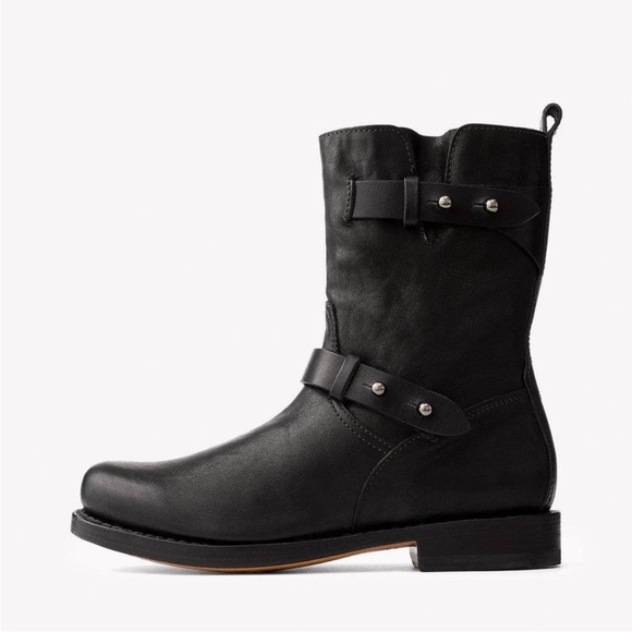 rag & bone Shoes - rag & bone Leather Moto Biker Boots Buckle Detail Black
NWT